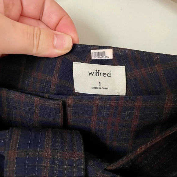 Aritzia  Wilfred Tie Front Jallade Pant Tweed Plaid - Picture 5 of 8